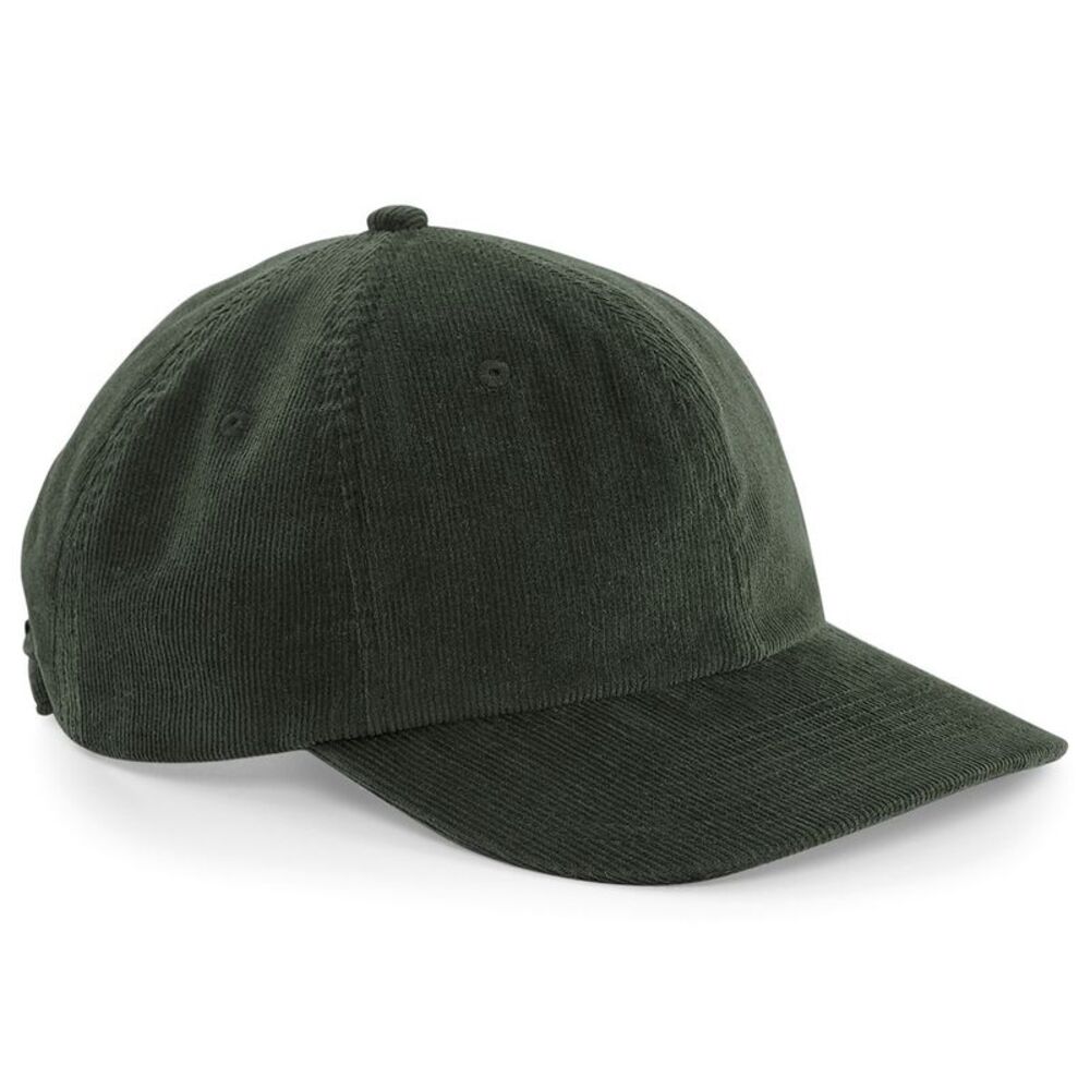 Beechfield Mens Heritage Cord Cap / Dark Olive